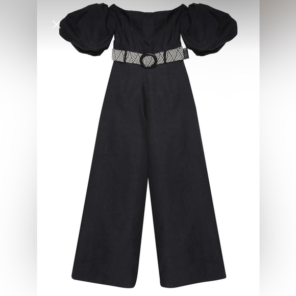 Made in Turkey beautiful jumpsuit with belt - Picture 4 of 5